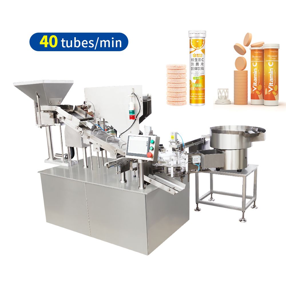 Máquina llenadora y taponadora automática de tubos NTF-100