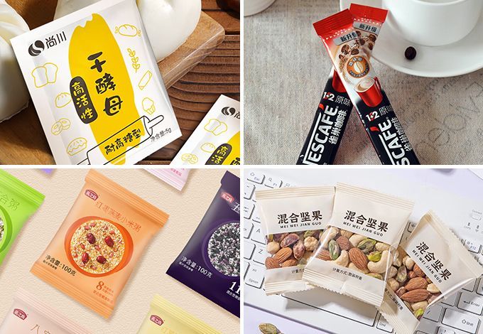 Máquina envasadora vertical con sellado posterior